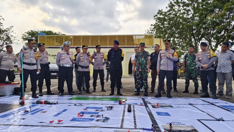 Amankan Debat Kandidat, Polres Inhu Gelar Apel Bersama dan TFG