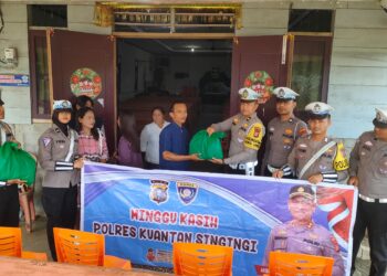 Sat Lantas Polres Kuantan Singingi Gelar “Minggu Kasih”