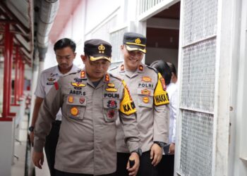 Kapolres Siak Bersama Forkopimda, KPU dan Bawaslu Lakukan Pengecekan Kesiapan TPS Khusus di Rutan Kelas II B Siak.