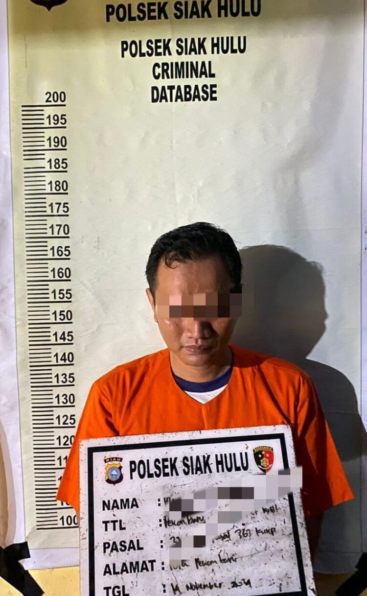 Hebat” Tersangka Penggelapan Jabatan di Tangkap Polsek Siak Hulu di Kota Dumai