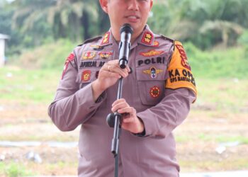 Launching Gugus Tugas Polri” Kapolres Pelalawan Laksanakan Penanaman Ketahanan Pangan Nasional