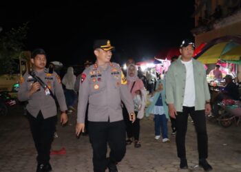 Kerahkan Personil Polres Pelalawan Dan Personil Sat Brimob Polda Riau Pengamanan Kampanye Paslon No urut 2 H Zukri – H Husni Tamrin