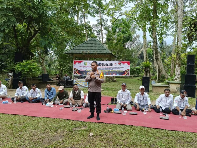 Kapolres Kuansing Hadiri Sosialisasi Pilkada 2024 Bersama FPK dan KPU Kuansing Untuk Pemilih Pemula Gen-Z