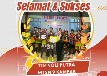 Festival Kreasi Migas” MTsN 9 Kampar Raih Juara II Volly Ball Cup 2024