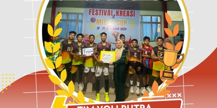 Festival Kreasi Migas” MTsN 9 Kampar Raih Juara II Volly Ball Cup 2024