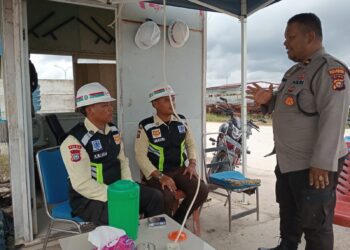 Kanit Binmas Polsek Rumbai Monitoring Kamtibmas dan Sambangi SATPAM PT HKI