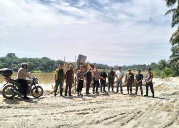 Team Gabungan Polsek Tambang, TNI dan Satpol PP Cek  dua Lokasi di Tambang Galian C Diduga Ilegal