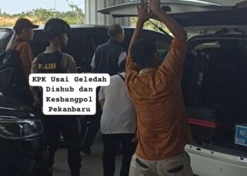 KPK Geledah Kantor Dinas Perhubungan dan Kesbangpol Pekanbaru” Yuliarso Di Tanhan KPK “,