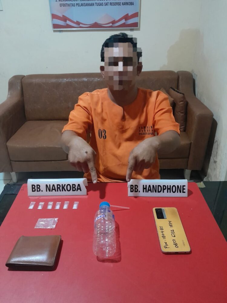 Tim Opsnal Sat Resnarkoba Polres Kampar Ciduk Pengedar Sabu di Siak Hulu