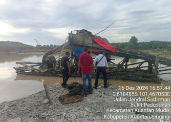 Sat Reskrim Polres Kuansing Tindak Serentak dan Musnahkan 24 Unit PETI
