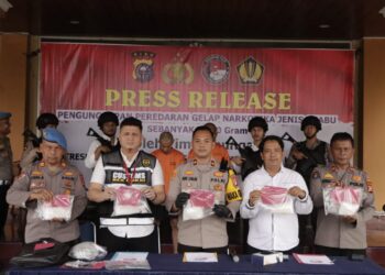 Pengungkapan Besar Kasus Narkotika di Penghujung Tahun,Polres Siak Amankan 2,6 Kg Shabu dan Pelaku