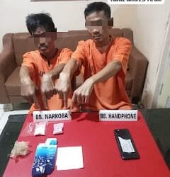 Satresnarkoba Polres Kampar Sikat Dua Orang Pelaku Narkoba di Desa Tambang, Satu Orang Inisial RO Jadi DPO