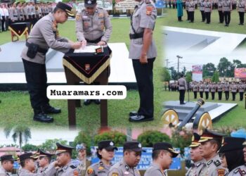 Polres Kampar Sertijab Kabag Ops dan Tiga Kapolsek Jajaran Polres Kampar