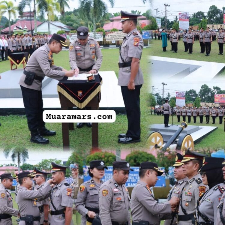 Polres Kampar Sertijab Kabag Ops dan Tiga Kapolsek Jajaran Polres Kampar