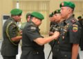 Danrem 031/Wira Bima Brigjen TNI Sugiyono Pimpin Tradisi Korps Dan Penyerahan Jabatan Dandim 0320/Dumai