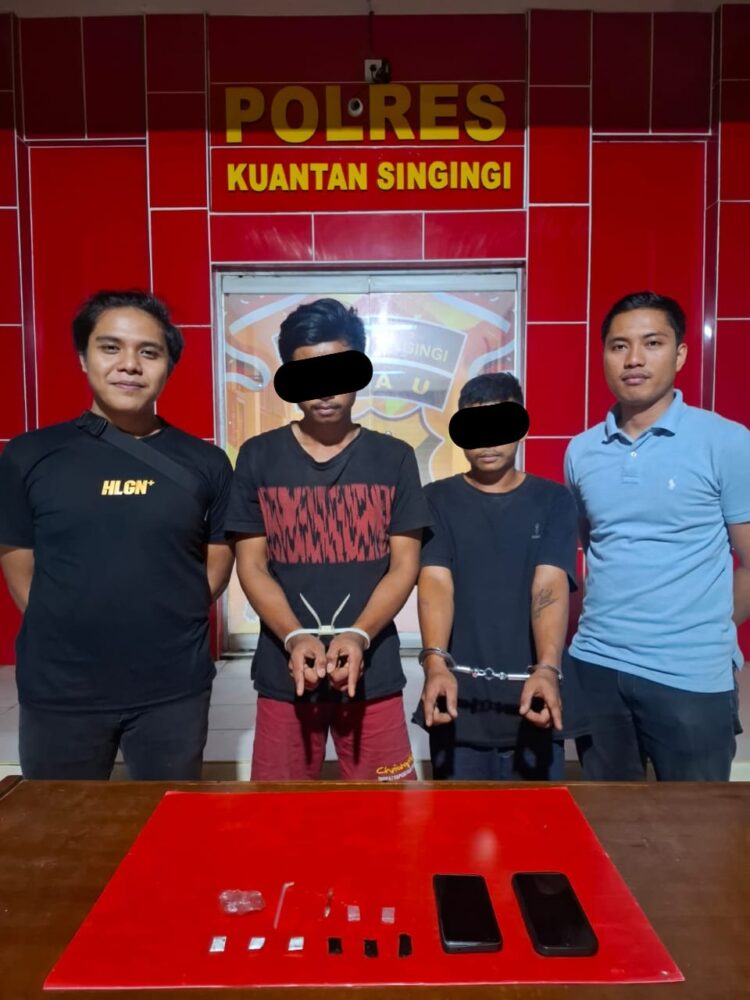 Tim Mata Elang Sat Res Narkoba Polres Kuansing Ungkap Dua Kasus Peredaran Narkotika Jenis Shabu