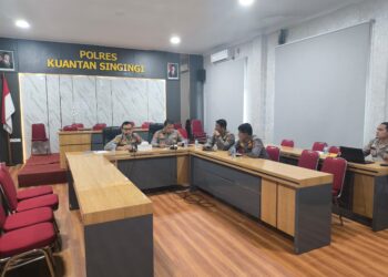 Rapat Ketahanan Pangan Tahun 2025, Polres Kuansing Laksanakan Zoom Meeting