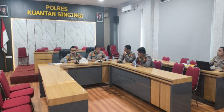 Rapat Ketahanan Pangan Tahun 2025, Polres Kuansing Laksanakan Zoom Meeting