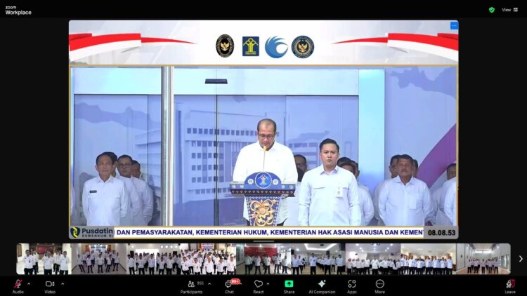 Pentingnya Sinergi dalam Wujudkan Sistem Hukum yang Lebih Efektif” LPK Anak Klas II Pekanbaru Ikuti Apel Pagi Bersama Kementrian Hukum dan HAM Secara Virtual