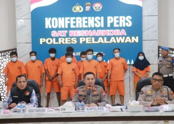 Satresnarkoba Polres Pelalawan Sikat 27 Orang Tersangka Narkoba