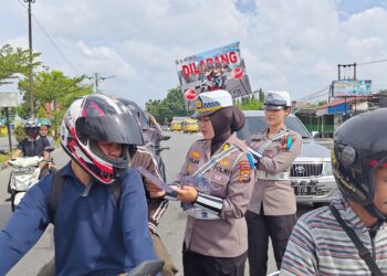Dirlantas Polda Riau Gencar Melaksanakan Kegiatan Edukasi Di Hari Ke-2 Lancang Kuning