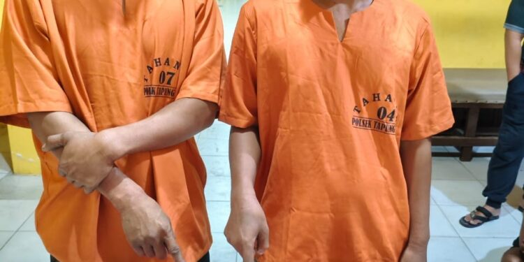 Polsek Tapung Hilir Ringkus Dua Orang Pengedar Sabu di Areal Perkebunan Kelapa Sawit