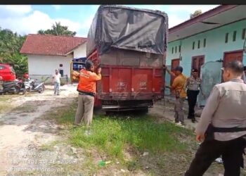 Ilegal Logging di Wilayah Hukum Polda Riau Bebas” Tiga Mobil Truk Muatan Kayu Bebas Melintas