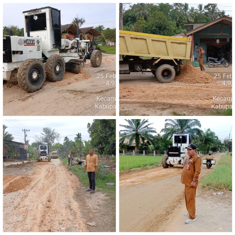 25 Kades dan Muspika Idi Tunong Bantu Rehap Jalan lintas Kecamatan