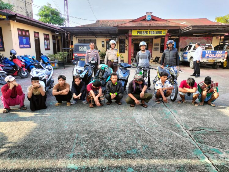 Meresahkan Masyarakat, 6 Unit Sepeda Motor Diamankan Polsek Tualang