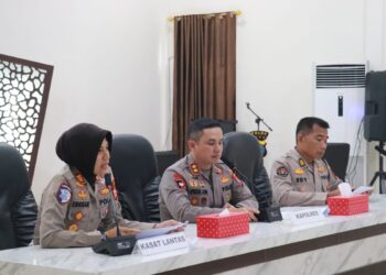 Polres Pelalawan SP3 kan kecelakaan Lalu Lintas tunggal di desa Segati.