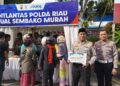 Sembako Bazar Murah Ramadhan Ditlantas Polda Riau Habis di Beli Warga
