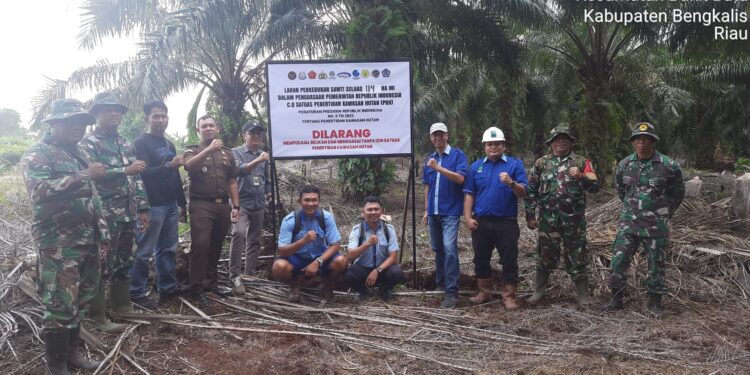 Satgas Garuda Lakukan Penertiban Terhadap 114 Hektar Lahan PT SDA di Kecamatan Bukit Batu