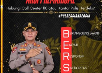 Kapolres Siak Sosialisasikan Call Center 110 untuk Laporan Aksi Premanisme