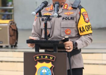 Menjelang Rapat Pleno PSU, Polres Siak Gelar Apel Siaga