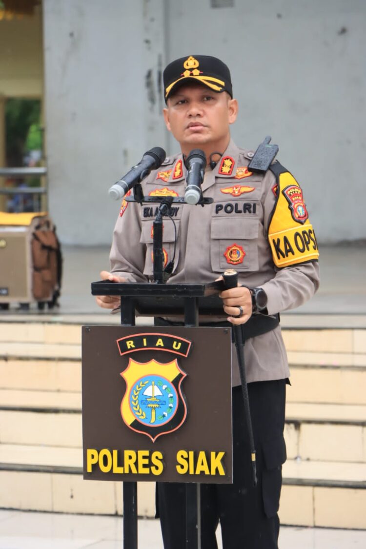 Menjelang Rapat Pleno PSU, Polres Siak Gelar Apel Siaga