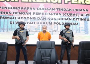 Satgas Gakkum Polda Riau, Tangkap Pelaku Pembobol Rumah di 29 TKP