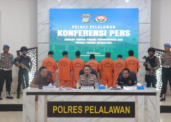 Polres Pelalawan Reales Pengungkapan Tindak Pidana Pembunuhan dan Peredaran Narkotika