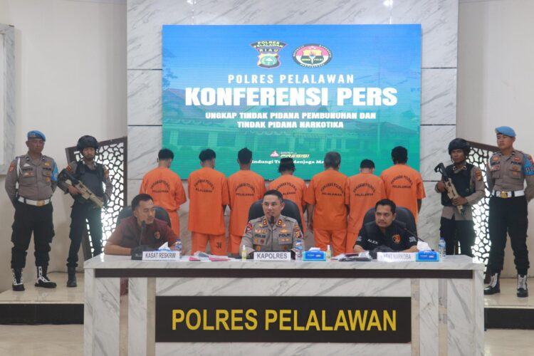 Polres Pelalawan Reales Pengungkapan Tindak Pidana Pembunuhan dan Peredaran Narkotika