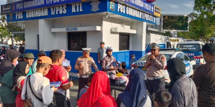 Sukseskan CFD Pekanbaru, Ditlantas Polda Riau Gelar Kampanye Keselamatan Berlalu Lintas