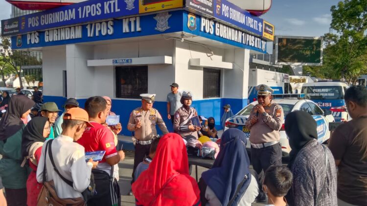 Sukseskan CFD Pekanbaru, Ditlantas Polda Riau Gelar Kampanye Keselamatan Berlalu Lintas