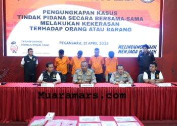 Polda Riau Tangkap Empat Debt Collector Yang Terlibat Pengrusakan dan Intimidasi