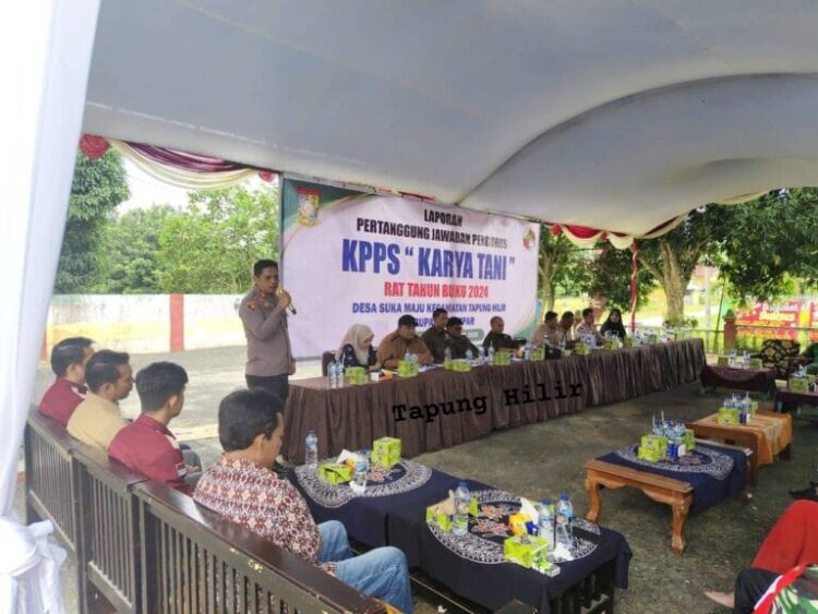 Kapolsek Tapung Hilir Hadiri RAT KPPS Karya Tani Tahun Buku 2024