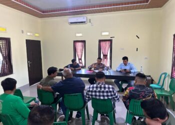 Kapolsek Tambang Rapat Koordinasi Tentang Kelancaran Proyek Strategis Nasional Diwilayah Hukum Polsek Tambang