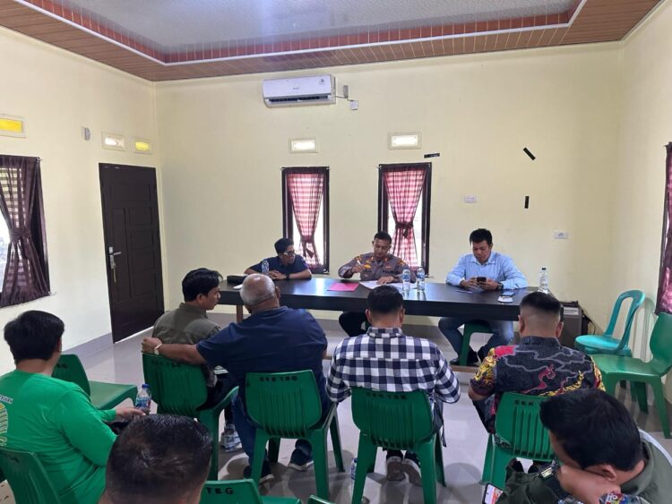 Kapolsek Tambang Rapat Koordinasi Tentang Kelancaran Proyek Strategis Nasional Diwilayah Hukum Polsek Tambang