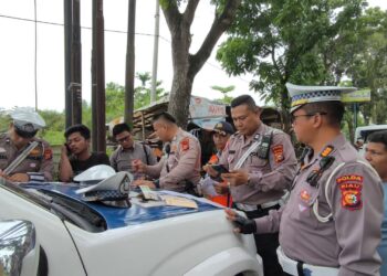 Program Zero ODOL ” Ditlantas Polda Riau Tindak 76 Kendaraan dalam Razia Gabungan di Jalan SM Amin