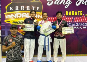 Personil polres Kuansing Raih Medali Perunggu di Kejuaraan Ajeng Karate Festival Riau Open 2025