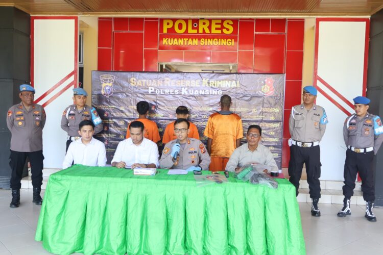 Polres Kuansing Ungkap Kasus Pembakaran dan Perambahan Hutan Lindung Bukit Betabu