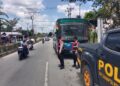Jaga Kota Taluk Kuantan Tetap Kondusif, Polres Kuansing Gelar Patroli Pleton Standby