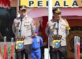 Upacara Parawell parade dan Pemaparan Lapsat Polres Pelalawan dalam rangka Kenal pamit Kapolres Pelalawan