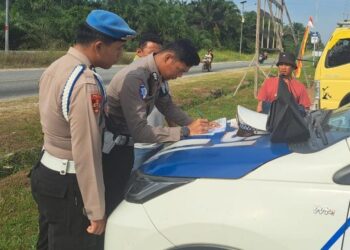 Sat Lantas Polres Siak Gelar Penindakan Pelanggaran Lalu Lintas dalam Operasi Patuh LK 2025